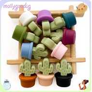 MOILYGOODSG  Potted Beads, Silicone Cactus Cactus Beads, Bracelets Making Mix Color Plant Loose Spac