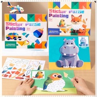 🌞SN🧩 3D Sticker Puzzle Painting Toys DIY Handmade Geometric Creative Early Educational Toys Buku Pel