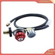 [Lovoski2] High Pressure Gas Regulator 30PSI with Gauge Replacement and Hose for BBQ Pressure Reducing