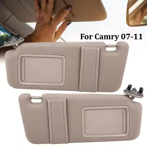 1 Pair Sun Visor Without Light For Toyota Camry 2007 2008 2009 2010 2011 74310-06750-E0 74320-06780-