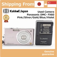 Pre-loved Panasonic Lumix Fx DMC-Fx60 Pink, Blue, Silver Gold, Violet with Charger good condition [U