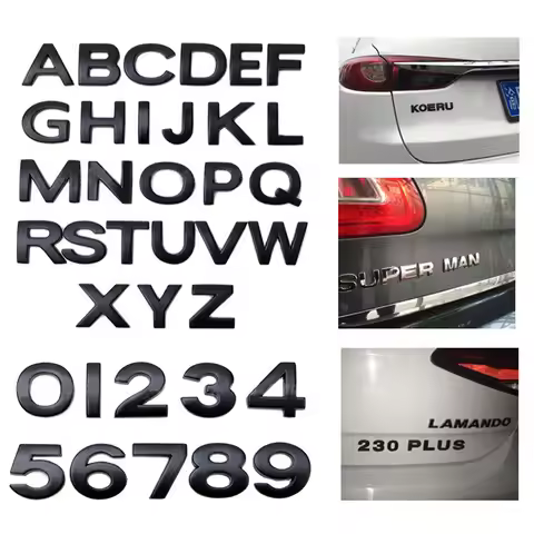 25mm Car Auto Chrome Metal DIY 3D ABC Letters Digital Alphabet Emblem Decoration Car Stickers Logo A
