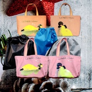 2入組 插畫家橫式大托特包x厚束口袋 小托特包x厚束口袋 旅行收納