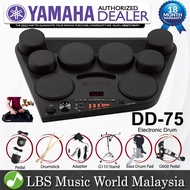 Yamaha DD-75 Portable Digital Electronic Drum Kit with Stand and Bass Drums Pad (DD75 DD 75)