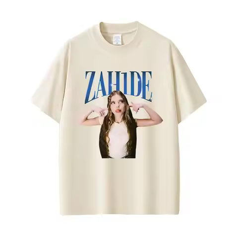 Singer Zahide Graphic Print T Shirts Men Women Fashion Casual Cotton Short Sleeve T-shirts Summer Y2