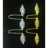Peranakan Nyonya Kebaya Accessories Kerosang/Kerongsang Brooch: Gold/Silver Leaves C