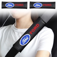 1pcs Car Seat Belt Pads Carbon Fiber Shoulder Strap Protection Covers Car Accessories for Ford Kuga 