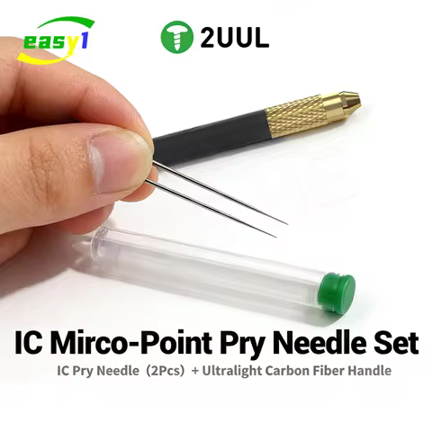 2UUL SC88 Ultralight Carbon Fiber IC Pry Needles, 2Pcs Set for Precise Chip Removal & Solder Draggin