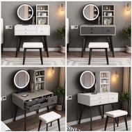MILANO Nordic Dressing Table Set with mirror & stool Set Meja Mekap Meja Solek design IKEA Scandinav