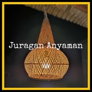 KAYU Aesthetic Chandelier Shade Model C Woven Bamboo Minimalist Room Decoration Cafe Resto Resort Villa Hotel Restaurant Dining Living Room Living Room Gazebo Saung Traditional Wooden Bamboo House