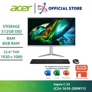 ACER ASPIRE C24-1300-57520W11 23.8" FHD ALL-IN-ONE DESKTOP PC (R5-7520U 8GD5 512SSD / W11H / OFFICE OPI)