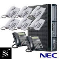 NEC SL2100 Keyphone System(6 LINE 24 EXT),  AT-40 SLT Single Line Phone X 11  , IP7WW-12TXH Digital 