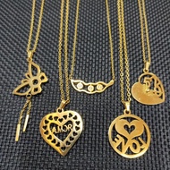 Titanium Steel Furnace Gold Necklace