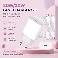 Type-C Fast Charger 20W/30W Turbo Adapter for iPhone/Samsung Pengecas Pantas Type-C 20W/30W Turbo un