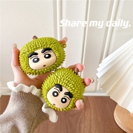 Cute 3D Cartoon Funny Durian Shin-chan Silicone Shockproof Protective Cover For Apple Airpods Pro 2 