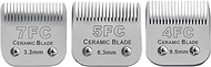 Size 7FC/5FC/4FC Detachable Pet Dog Grooming Clipper Ceramic Blades Set,Compatible with Andis,Oster 