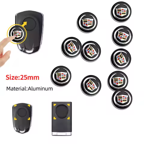 2/5/10Pcs Car Key Emblem Badge Sticker Auto Control Key Logo Decal For Cadillac XT4 XT6 CTS DTS STS 
