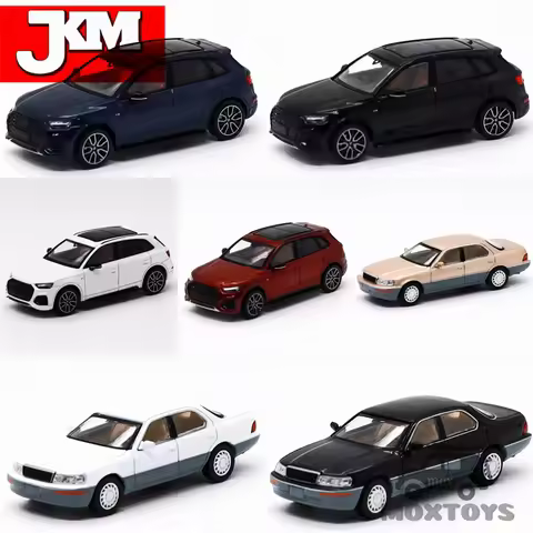 JKM 1:64 Q5L Black White Red Blue / LS 400 Gold White Black Diecast Model Car