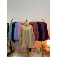 Camelia Blouse Plain Bishop Sleeve
