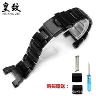 Solid Stainless Steel Watch Strap Suitable for GW-3500B/GW-3000B/GW-2000/2500 Black Stainless Steel 