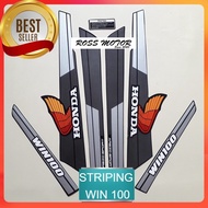 Honda win 100 1989 silver-grey motorcycle polet list Striping Sticker, standard quality body list St