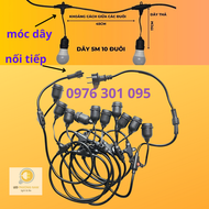 Dây Đèn Trang Trí Ngoài Trời (Chống Nước) 5m - 10 đuôi