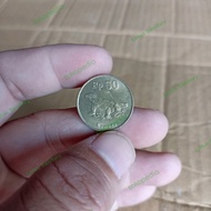 QUALITY mahar koin kuno 50 rupiah komodo 50rupiah kuningan mix tahun