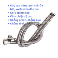 Hot and cold water supply line for sink faucet and sink faucet 50cm - 60cm - 80cm - 1m - 1m5