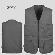 Premium Grey Vest: Canvas Material - Outdoor Vest - Fishing Vest - Tactical Vest - Vest - Men's Vest
