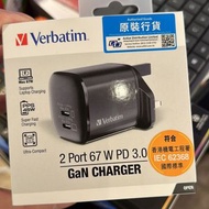 Verbatim #66882 2 Port 67W PD 3.0 GaN 充電器