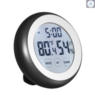 °C/°F Digital Thermometer Hygrometer Temperature Humidity Meter Alarm Clock Touch Key with Backlight Tolo4.29