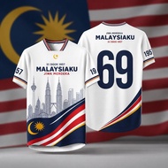 69th Malaysia Independence Day 1957 National Day 2026 Malaysia Flag Printing Full Sublimation, Short