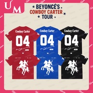 BEYONCE 2025 Cowboy Carter Tour Merch Jersey T-Shirt - Blue Red Unisex Vintage Casual Print
