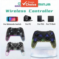GAMINJA NS015 Game Controller RGB lighting effects 6-axis motion sensing Bluetooth gamepad for Switc