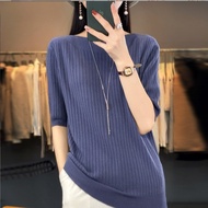 SA2308 -M'SIA Stok Sedia Fesyen Baju Wanita.Ready Stock Knitted Material Women Top Women Singlet 纯色百