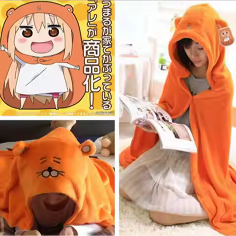 Himouto! Umaru-chan Cloak Anime Umaru chan Doma Umaru Cosplay Costume Flannel Cloaks Blanket Soft Ca