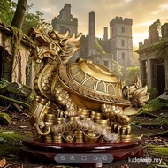 Dragon Turtle Decoration Pure Copper Fortune Gossip Dragon Turtle Dragon-Head Tortoise Copper Money 