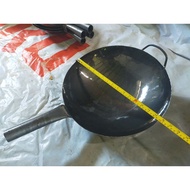 WOK WOK/ size ∅40cm Flat Handle BLACK STEEL