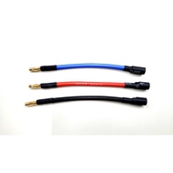 *** GT Model ** 4mm Gold Plug Male To 6.5mm Female Extension Cord Adapter Cable 12AWG Silicone