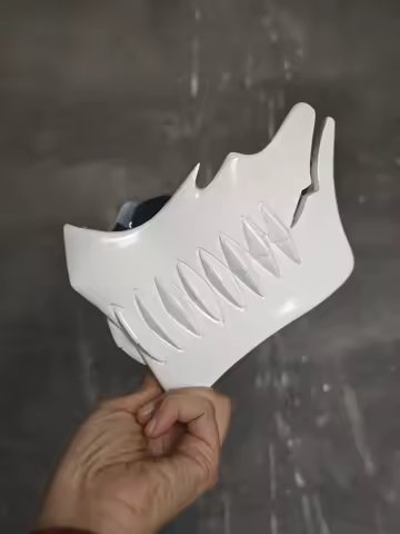 Helibel Espada Arrancar Cosplay Mask - Fiberglass Anime Mask for TikTok Videos, Bleach Cosplay Props
