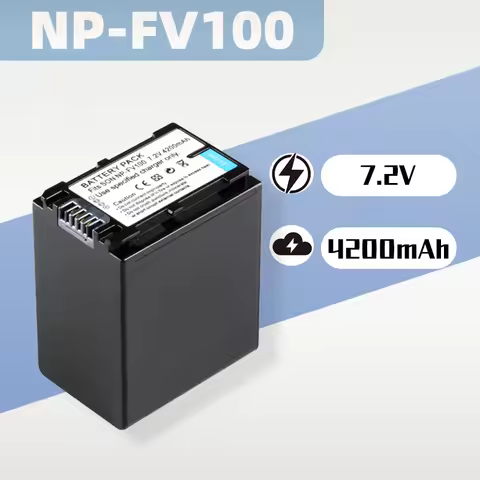 Sony NP-FV100/FV70 Battery 7.2V 4200mAh, Rechargeable Lithium for HDR-XR550E/XR350E/XR150E CX550E/CX