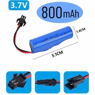 แบตเตอรี่รถบังคับ 3.7v  ความจุ 800mAh แบตเตอรี่ชาร์จ แบตรถดั้ม แบตรถไต่หิน ถ่าน ชาร์จ