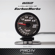 Works Pro IV 4 52mm Euro Series Gauge 3 Bar Boost Meter 3Bar