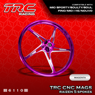 TRC CNC RAIZEN 5 SPOKES MAGS for MIO SPORTY/SOULTY/SOUL/FINO/MIO I 115/NOUVO (1.4 x 1.4 x 17) 6110