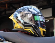 Full face Helmet | Falcon Black Adam | D ring Dual Visor with FREE Extra Lens | FREE Keychain | Gille