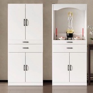 Buddhist shrine cabinet with door altar shrine God of Wealth Guanyin Chinese Buddhist altar for wors