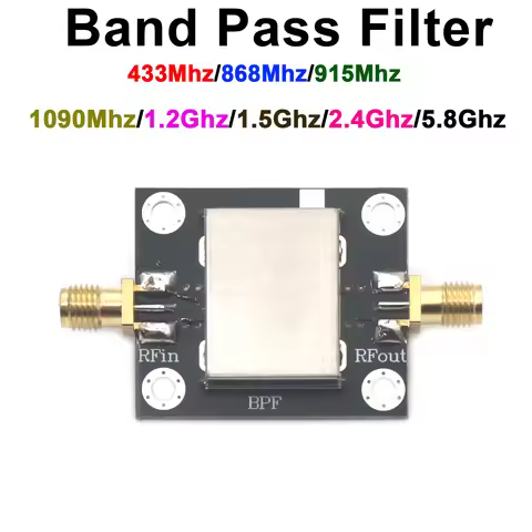 RF BPF Band Pass Filter 433Mhz 868Mhz 915Mhz 1090Mhz 1.2Ghz 1.5Ghz 2.4Ghz 5.8Ghz LC Filtering FOR HA