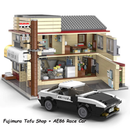 CADA อะนิเมะญี่ปุ่น Initial D Fujimura ชุดเต้าหู้บล็อกตัวต่อลิขสิทธิ์โมเดลมาพร้อม AE86รถของเล่นสำหรั