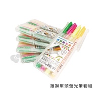 [Jiumu Stationery] SIMBALION Highlighter 4pcs/Set FM-35/4 Notes Label Painting Key Points Highlighte