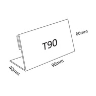 T90 ACRYLIC DISPLAY CARD STAND- L-SHAPE (90MM X 55MM)